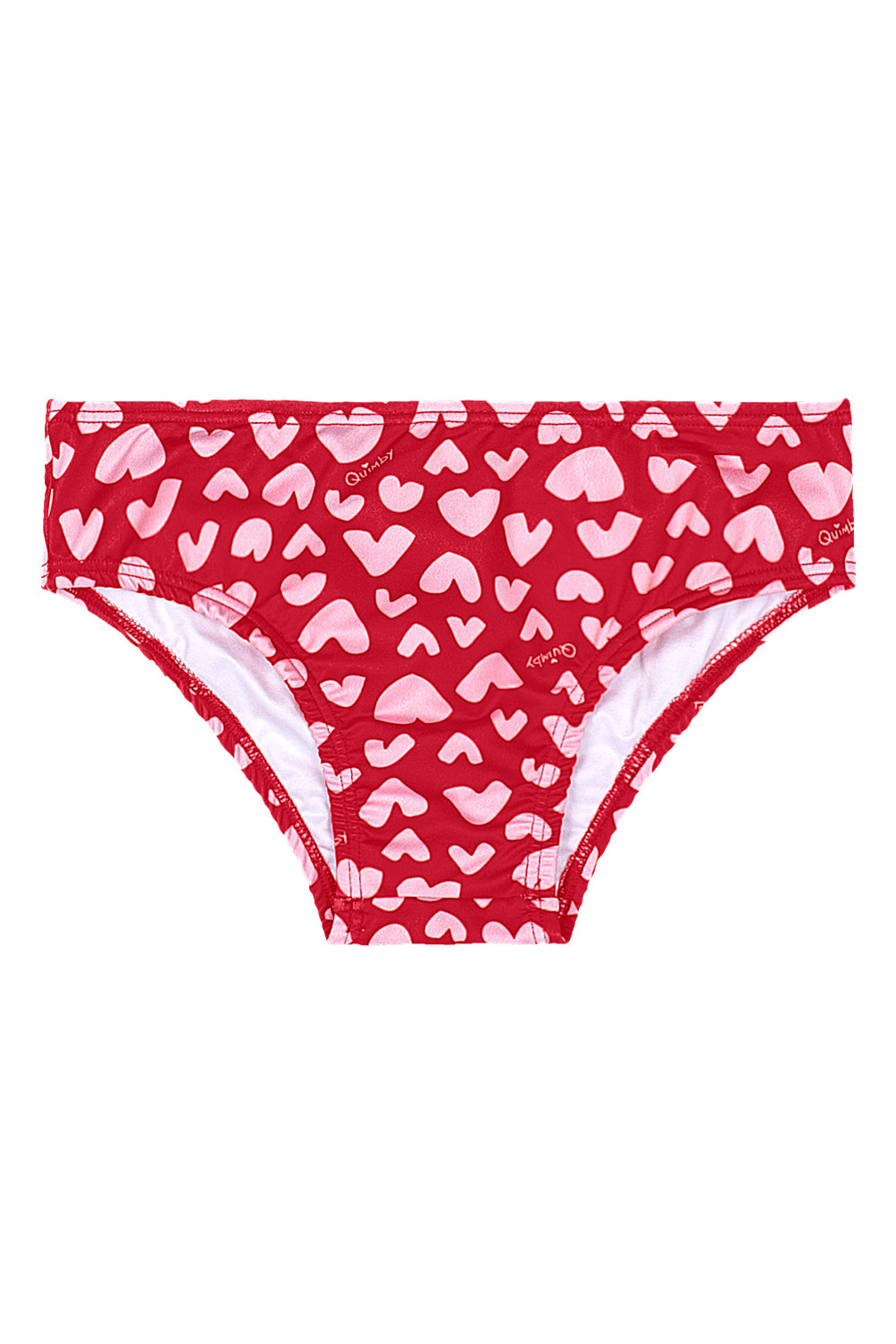 Biquíni Infantil com Calcinha e Top em Malha UV DRY (Vermelho) Quimby - Imagem 33
